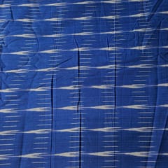 Royal Blue Color Cotton Ikat Fabric