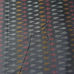 Black Color Cotton Ikat Fabric