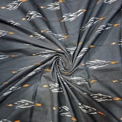 BlackColor Cotton Ikat Fabric