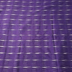 Purple Color Cotton Ikat Fabric