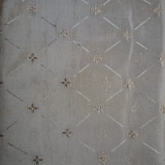 Dyeable Pure Tissue Zari Fabric