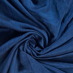 Navy Blue Color Naysha Silk Fabric
