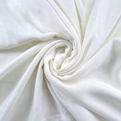 White Color Naysha Silk Fabric