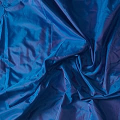Blue Color Two Tone Poly Silk Fabric