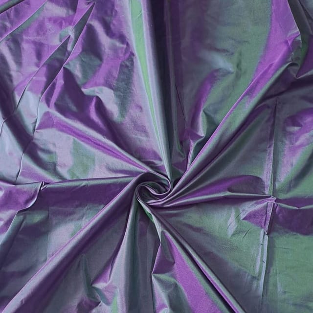 Purple Color Two Tone Poly Silk Fabric