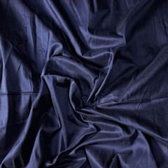 Dark Navy Blue Color Cotton Silk Fabric (N90D)