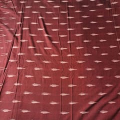 Maroon Color Cotton Ikat Fabric