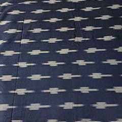 Navy Blue Color Cotton Ikat Fabric