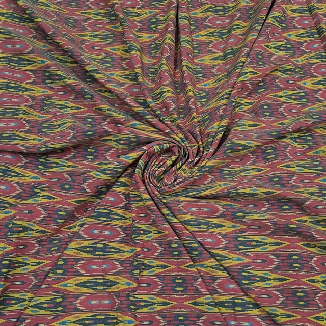 Maroon Color Demin Lycra Printed Fabric