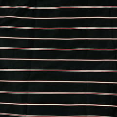 Black Color Metallic Stripe Fabric