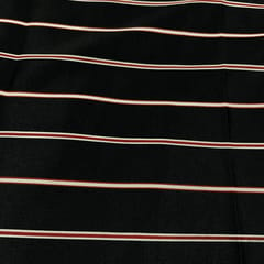 Black Color Metallic Stripe Fabric