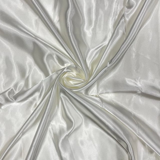 Off White Color Acetate Satin Fabric