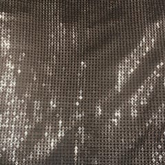 Bronze Color Lycra Sequins Embroidered Fabric