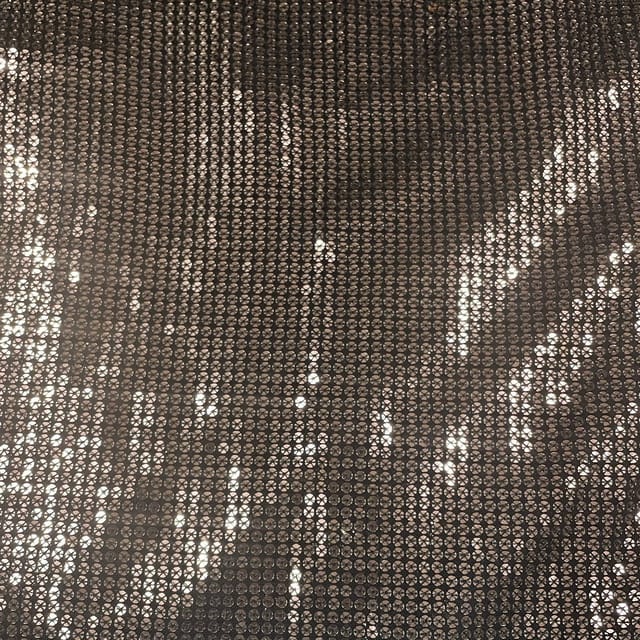 Bronze Color Lycra Sequins Embroidered Fabric