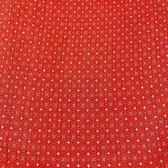Orange Color Cotton Silk Printed Fabric