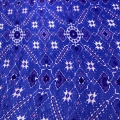 Purple Color Cotton Silk Printed Fabric