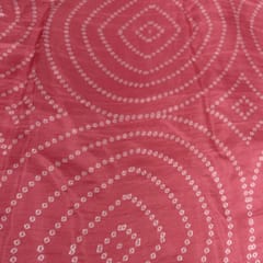 Pink Color Pure Silk Printed Fabric