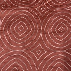 Brown Color Pure Silk Printed Fabric