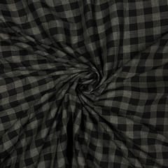 Black Color Yarn Dyed Cotton Fabric