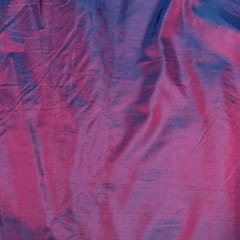 Maroon and Blue Color Two Tone Pure Silk Fabric