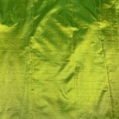 Green Color Two Tone Pure Silk Fabric