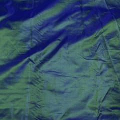 Green and Blue Color Two Tone Pure Silk Fabric