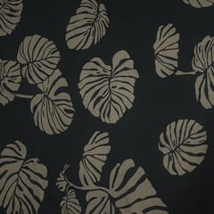 Black Color Rayon Printed Fabric