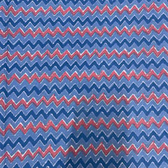 Sky Blue Color Cotton Cambric Printed Fabric