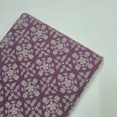 Purple Color Cotton Cambric Printed Fabric