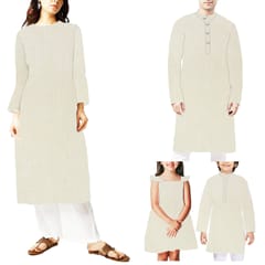 Cream Color Plain Mashru Silk Fabric