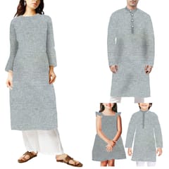 Grey Color Imported Linen Fabric