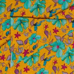 Multi Color Cotton Crush Digital Printed Fabric