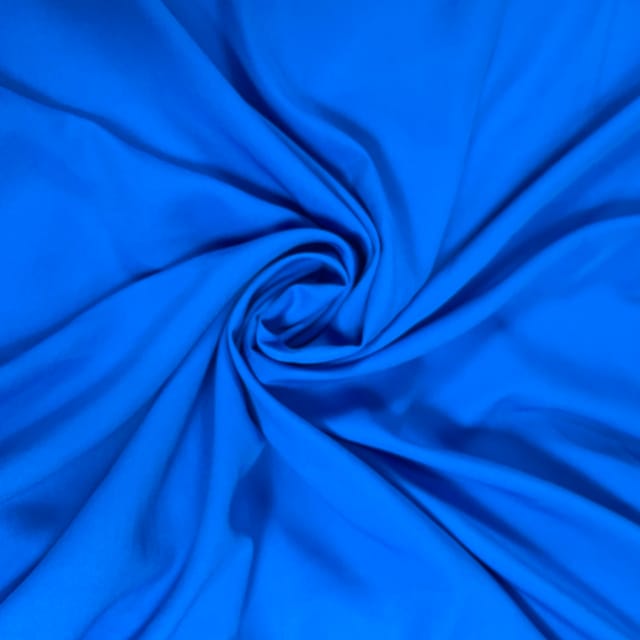 Royal Blue Color Dyed Poly Crepe Fabric