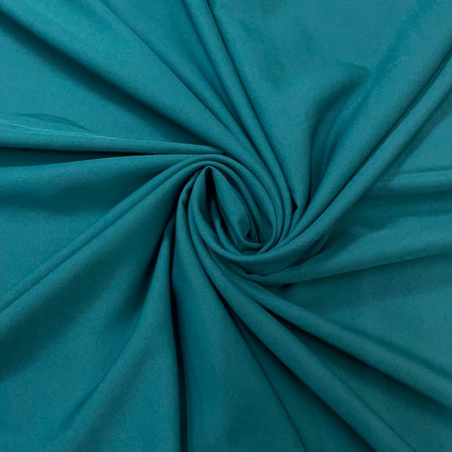 Teal Color Dyed Poly Crepe Fabric (N393)