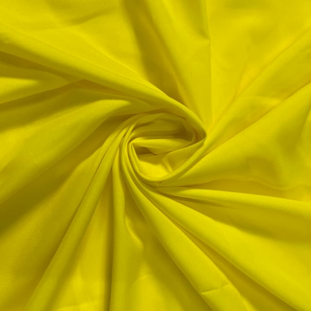 Bright Yellow Color Dyed Poly Crepe Fabric (N4)