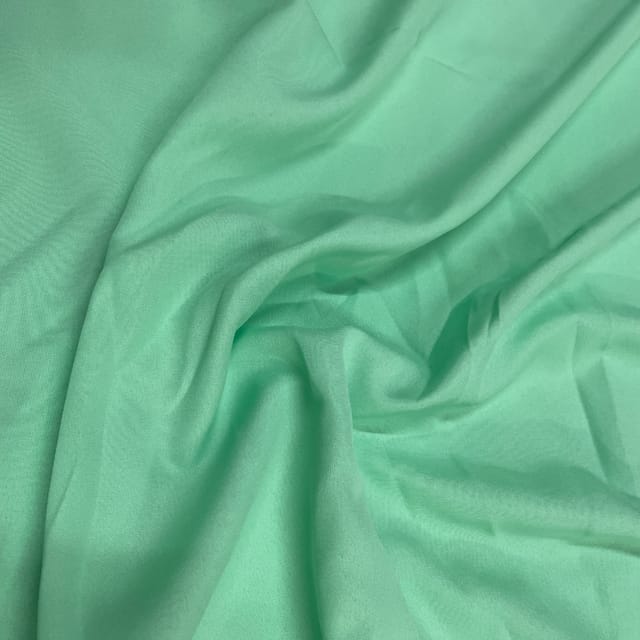Mint Green Color Dyed Poly Crepe Fabric (N226)