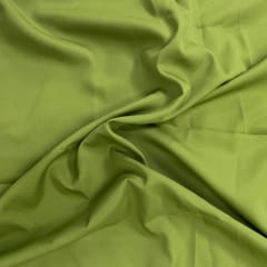 Mehndi Green Color Dyed Poly Crepe Fabric (N830)