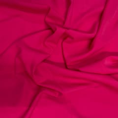 Barbie Pink Color Dyed Poly Crepe Fabric (N839)