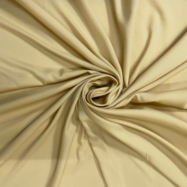 Cream Color Dyed Poly Crepe Fabric (N174)