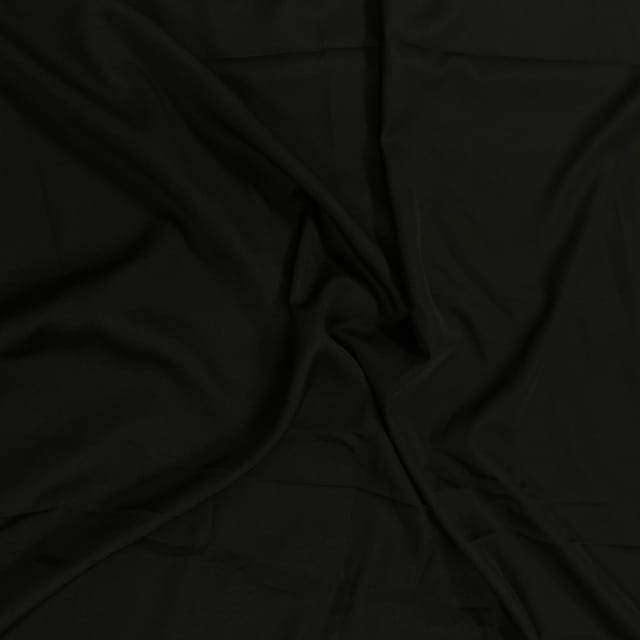 Black Color Dyed Poly Crepe Fabric