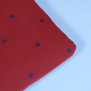 Rust Color Cotton Dobby Fabric (75 Cm Piece)