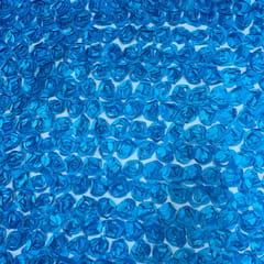 Firozi Blue Color Rose  Floral Net Fabric