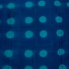 Blue Color Chanderi Clamp Dye Fabric