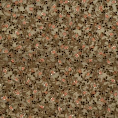 Beige Color Net Embroidered Fabric (1.20 Meter Piece)