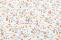 Sea Green Color soft cotton print fabric with flowers