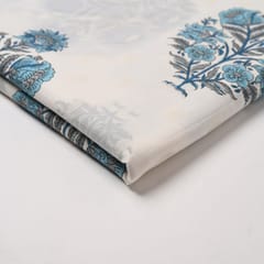 White Color Cambric Cotton Printed Fabric