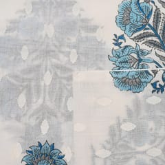 White Color Cambric Cotton Printed Fabric