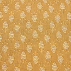 Light Yellow Color Cambric Cotton Printed Fabric