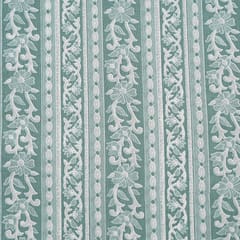 Light Green Color Cambric Cotton Printed Fabric