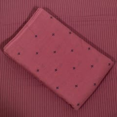 Onion Pink Color Cotton Dobby Fabric Set (5 Mtr.)